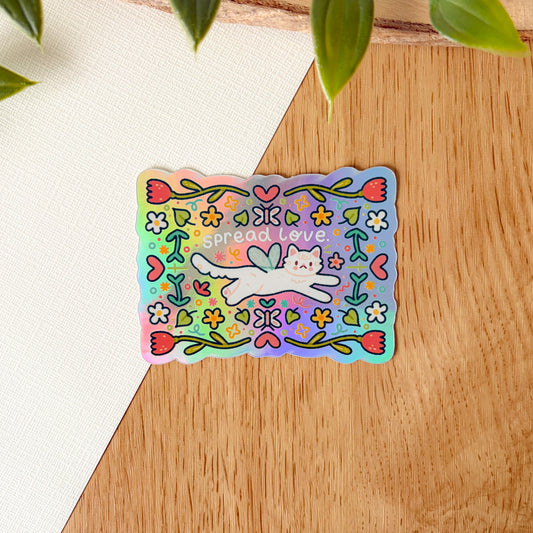 Spread Love (Feb 25) - Limited Edition Patreon Iridescent Vinyl Sticker