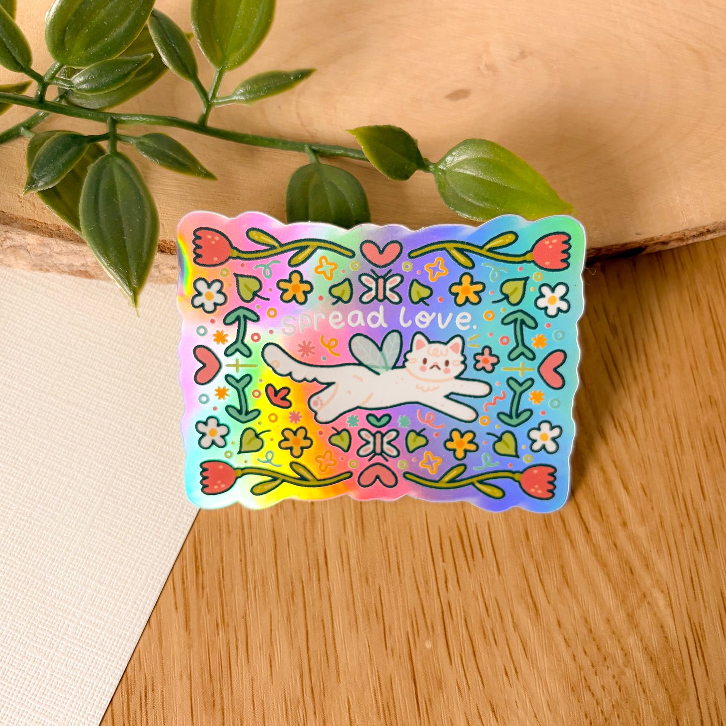 Spread Love (Feb 25) - Limited Edition Patreon Iridescent Vinyl Sticker