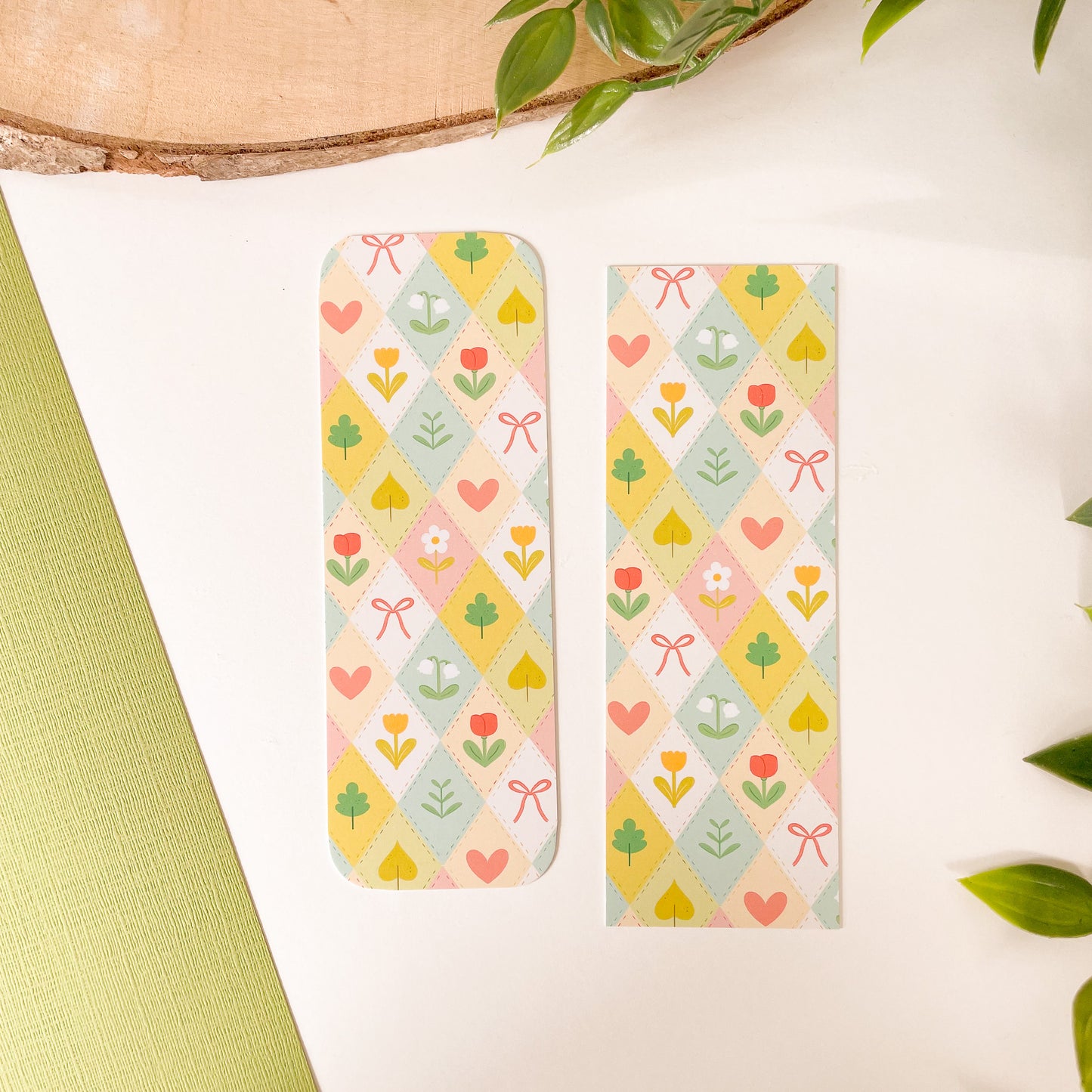 Spring Floral Quilt Bookmark