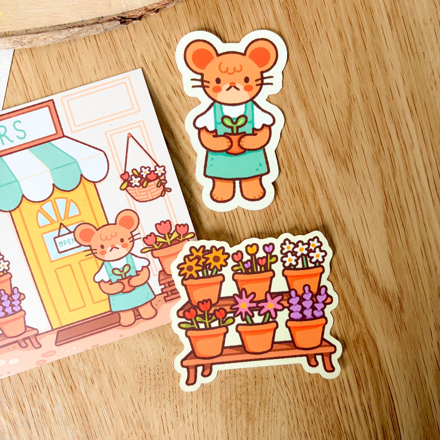 Flower Shop Mouse (April 25) Limited Edition Patreon Mushy Mail Bundle