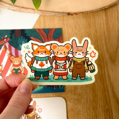 Camping Critters (July 25) - Limited Edition Patreon Matte Vinyl Sticker