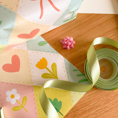 Spring Floral Quilt - Wrapping Paper Sheet