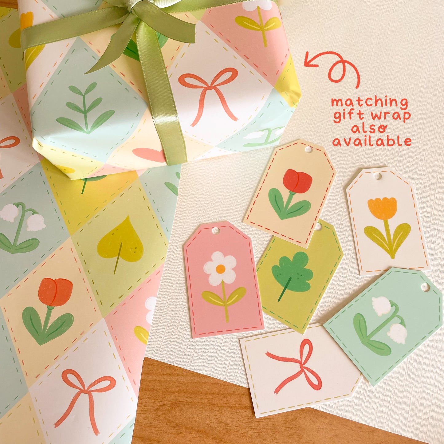 Spring Floral Quilt - Gift Tags (6 pcs)