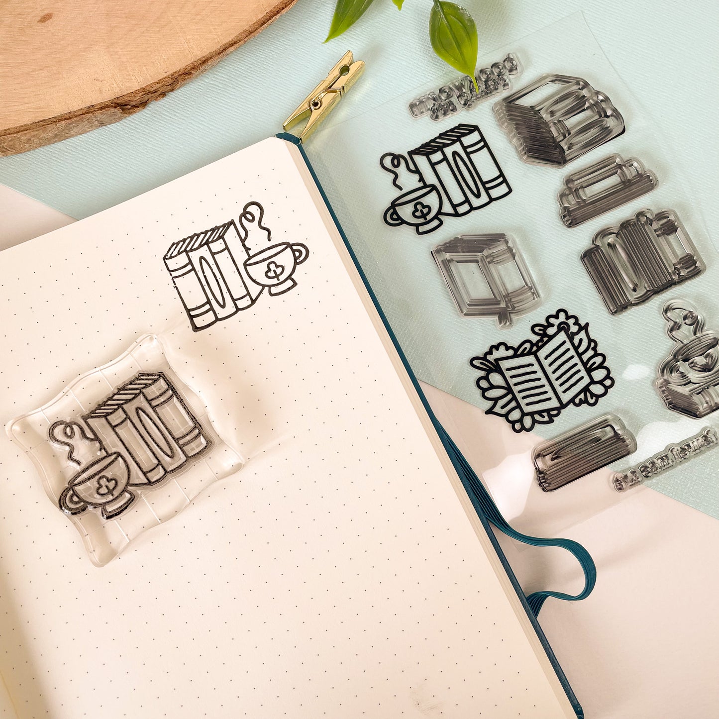 Bookworm - Clear Acrylic Stamp Set