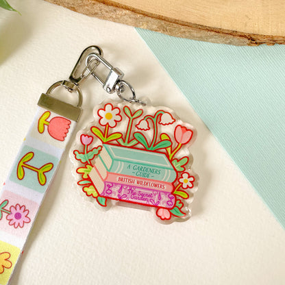 Books & Flowers - Lanyard Keychain