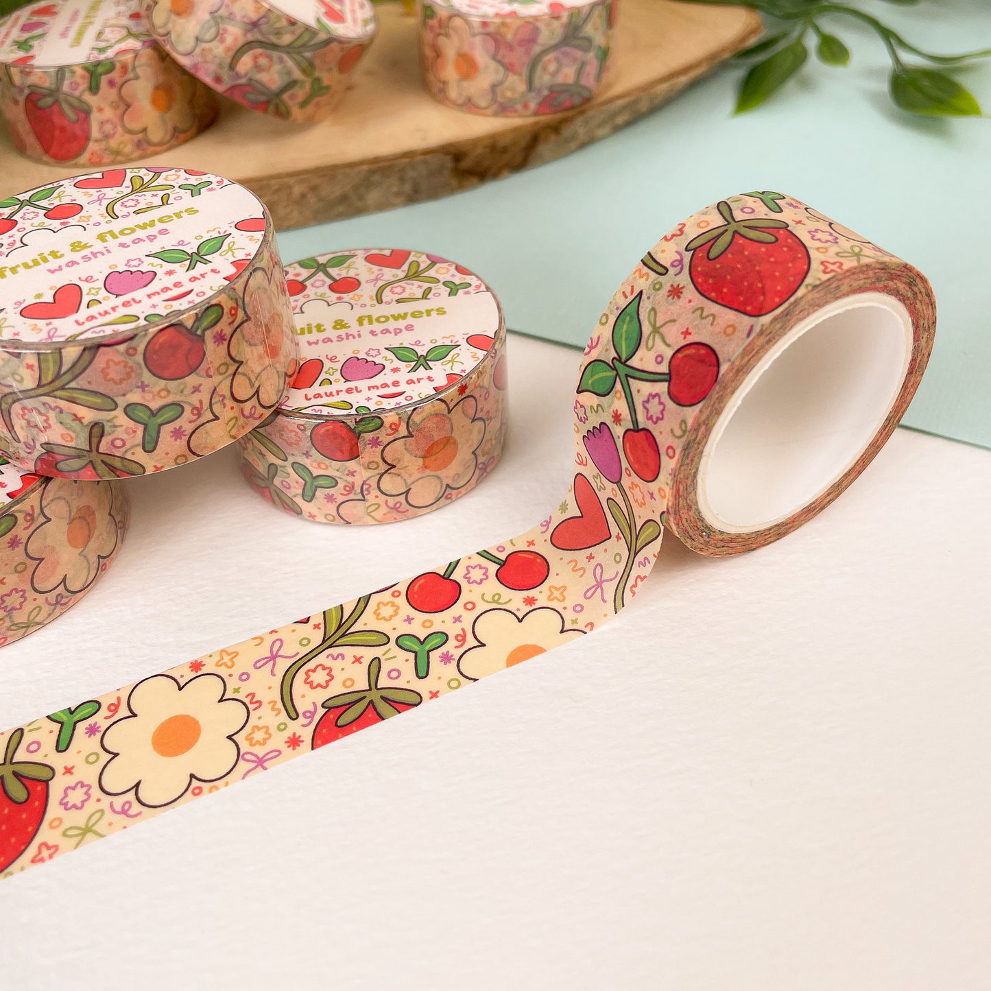 Fruit & Flowers - Chunky Washi Tape