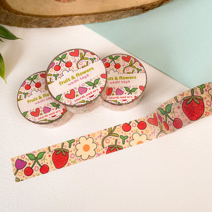 Fruit & Flowers - Chunky Washi Tape