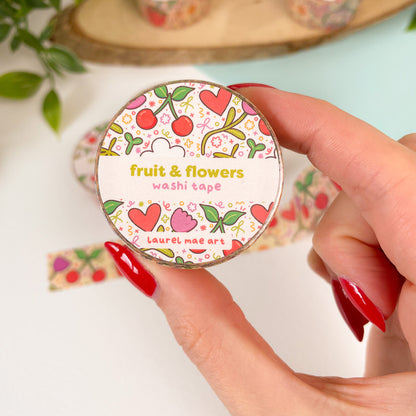 Fruit & Flowers - Chunky Washi Tape