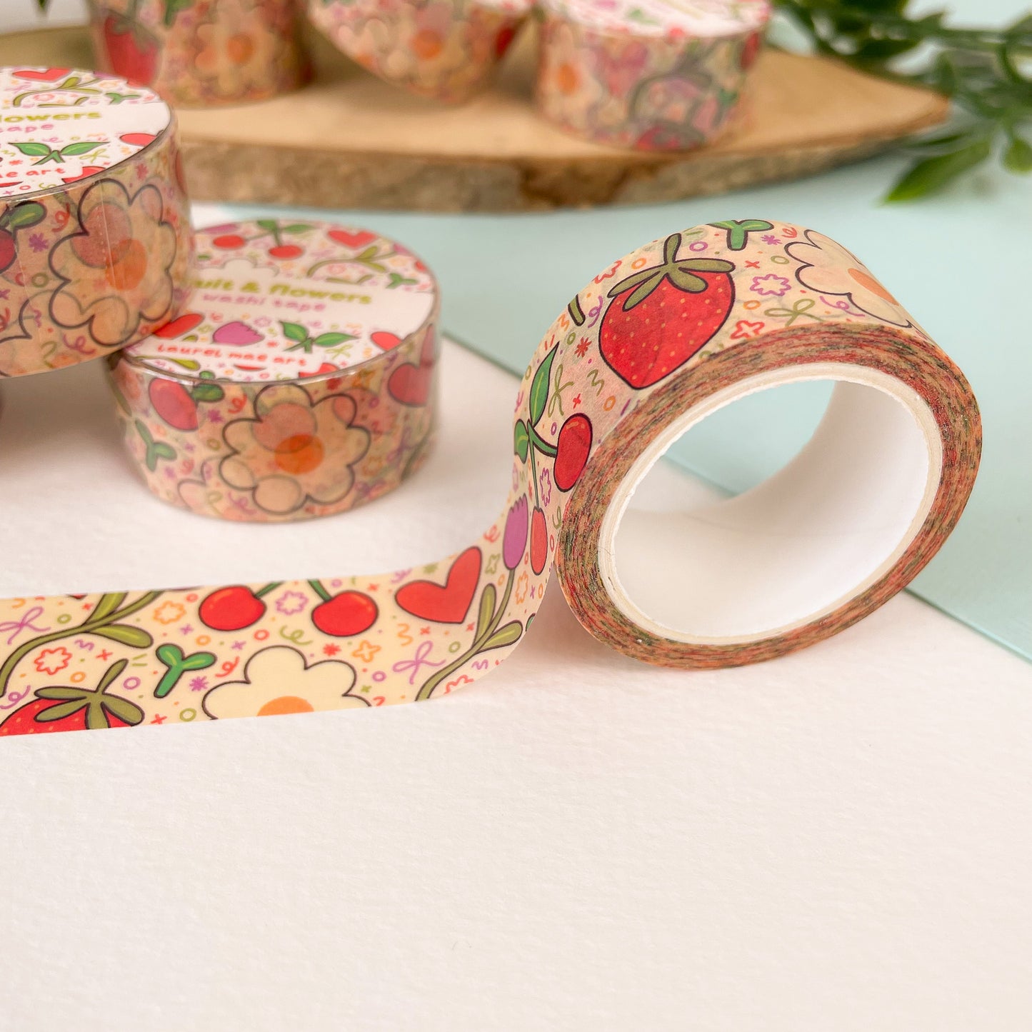 Fruit & Flowers - Chunky Washi Tape