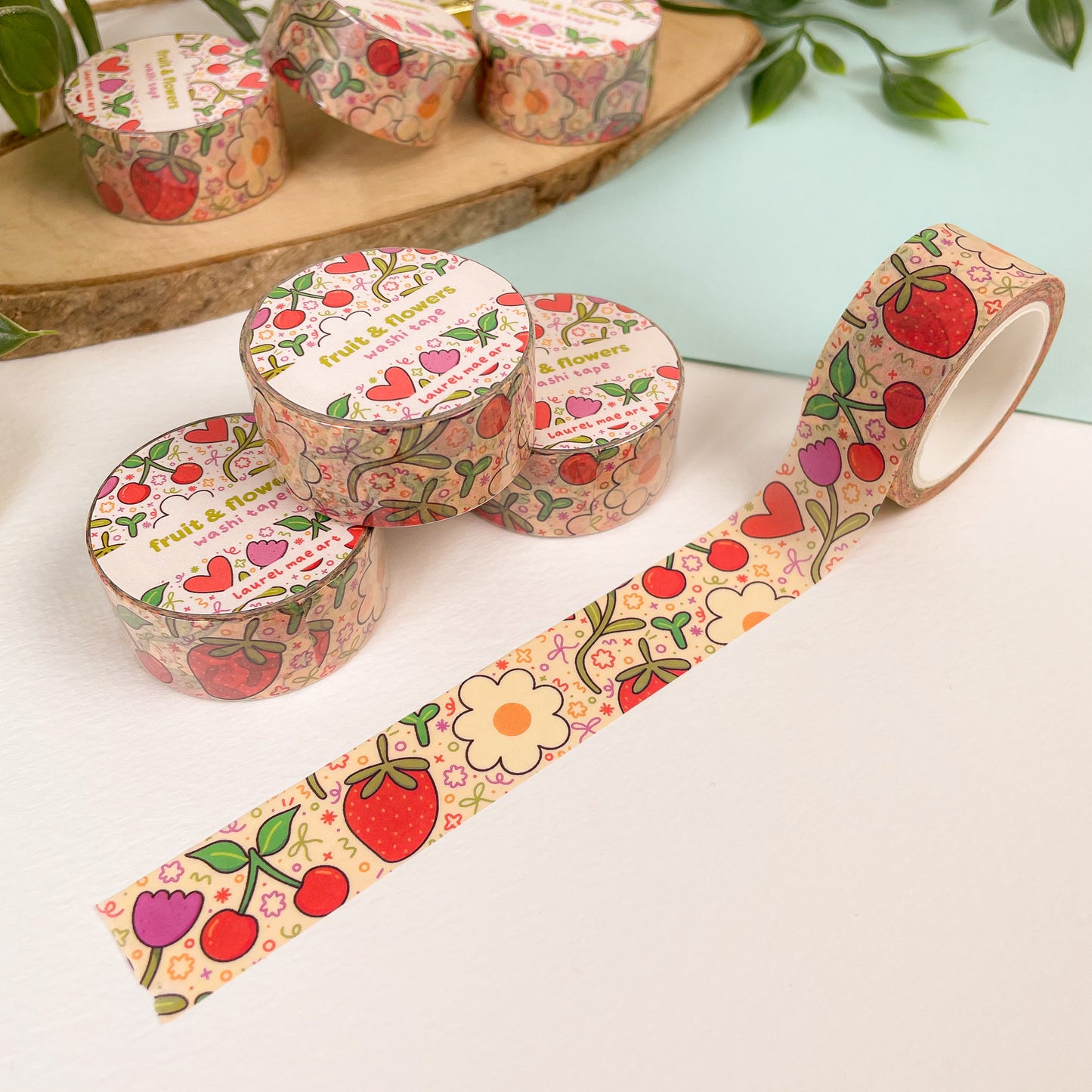 Fruit & Flowers - Chunky Washi Tape