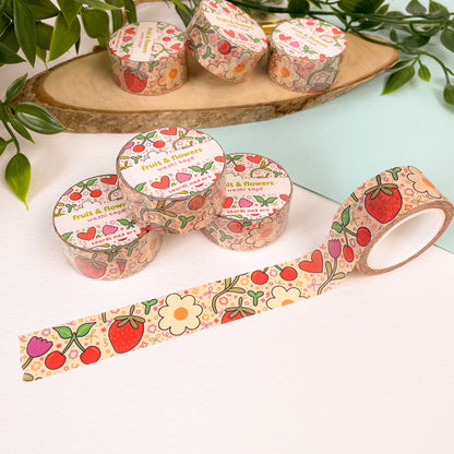 Fruit & Flowers - Chunky Washi Tape