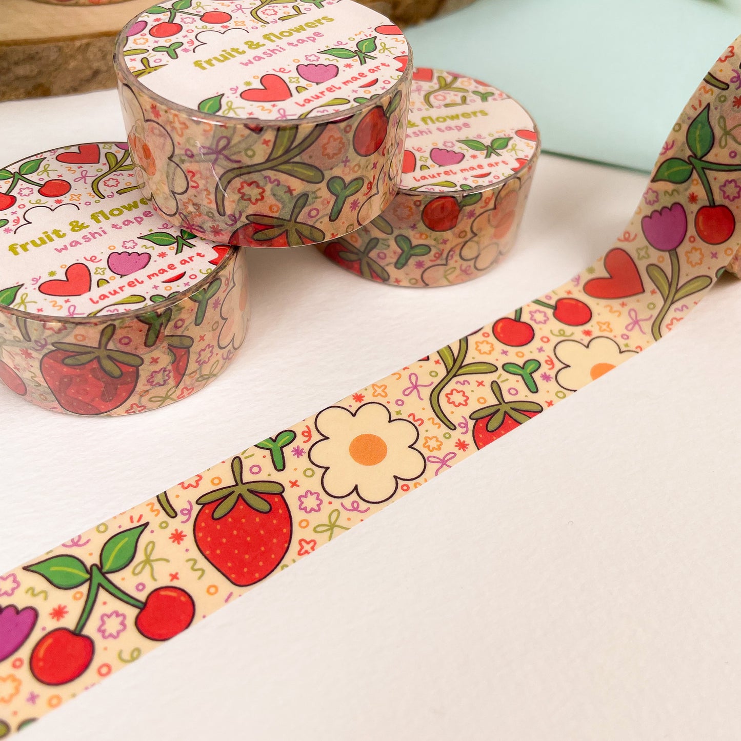 Fruit & Flowers - Chunky Washi Tape