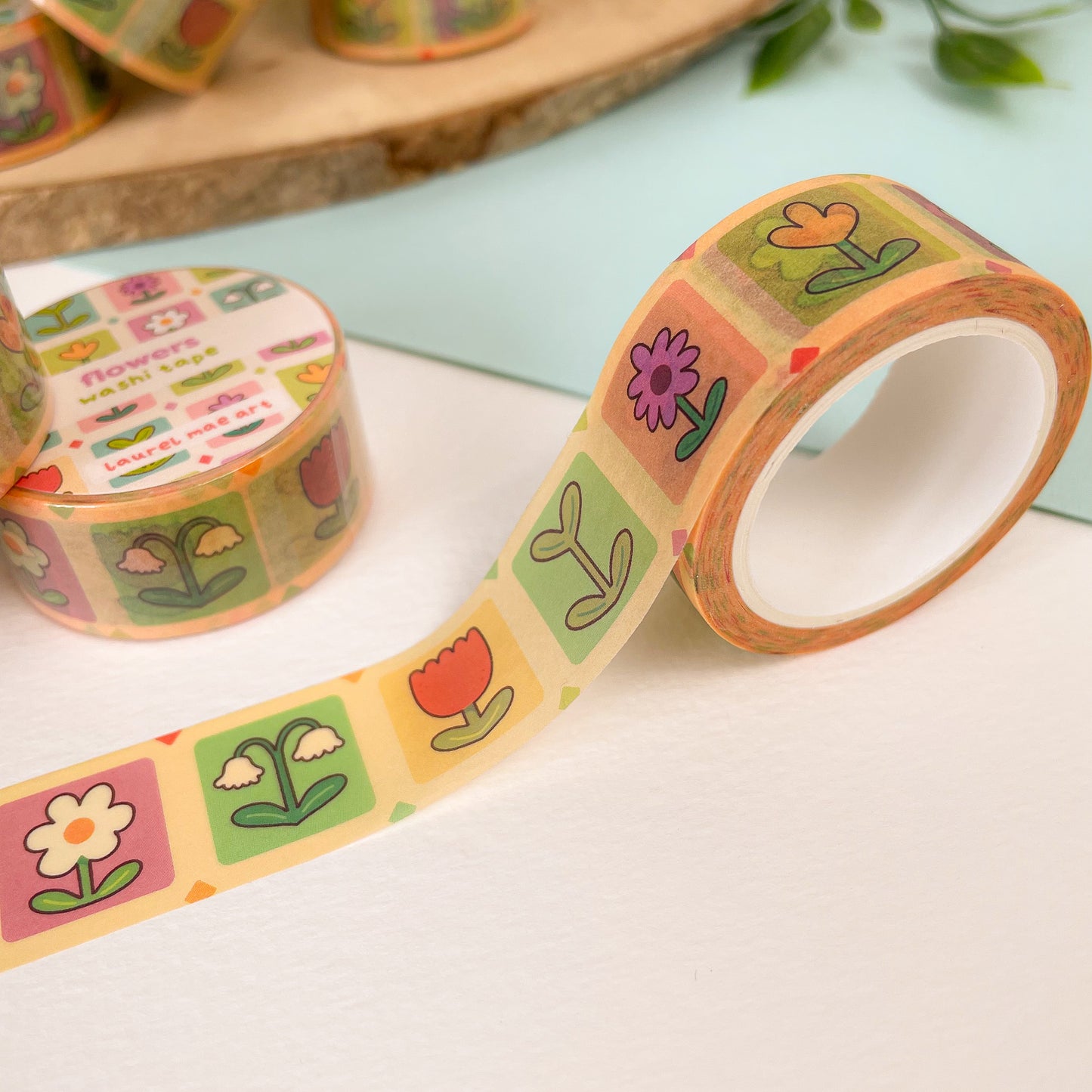 Flowers - Chunky Washi Tape