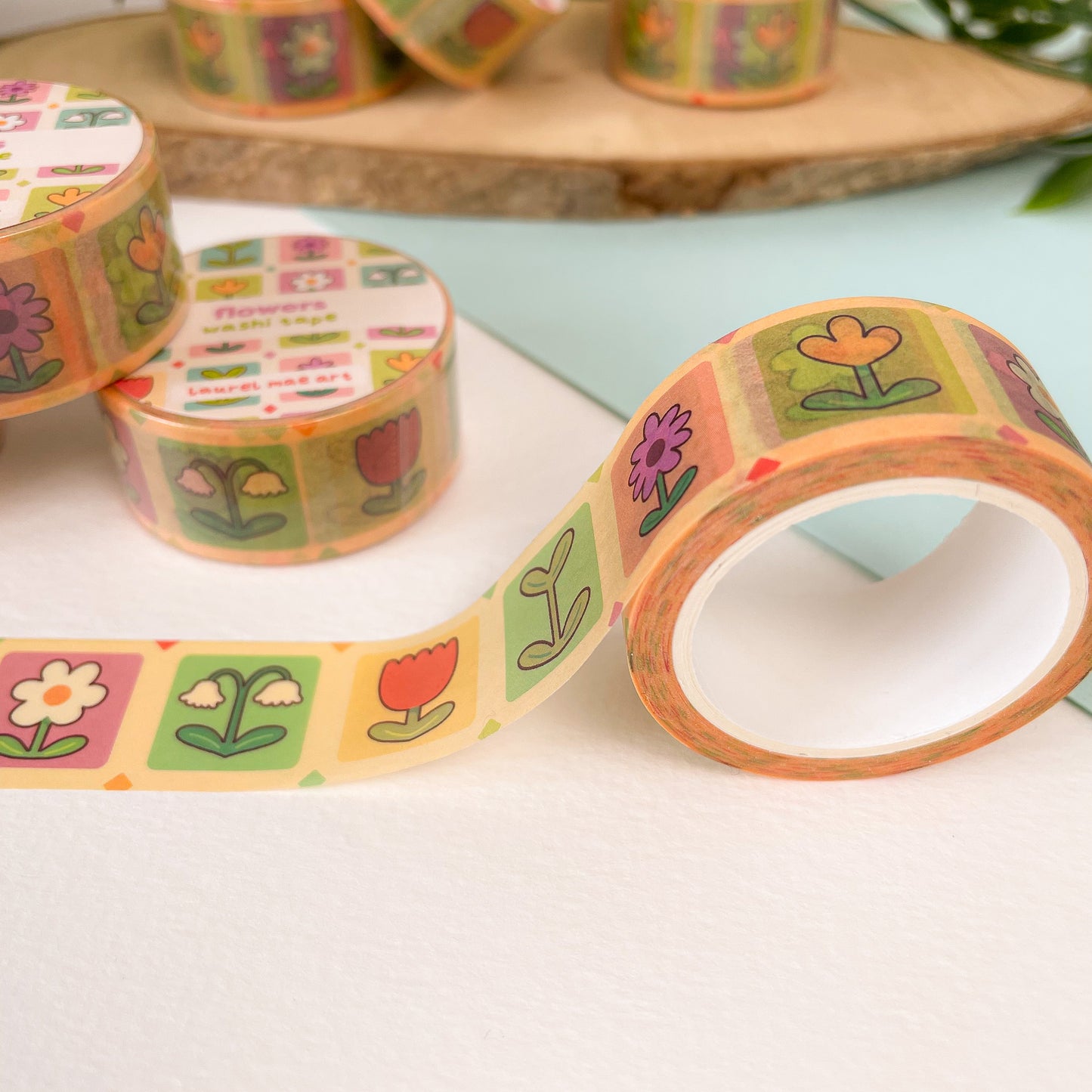 Flowers - Chunky Washi Tape