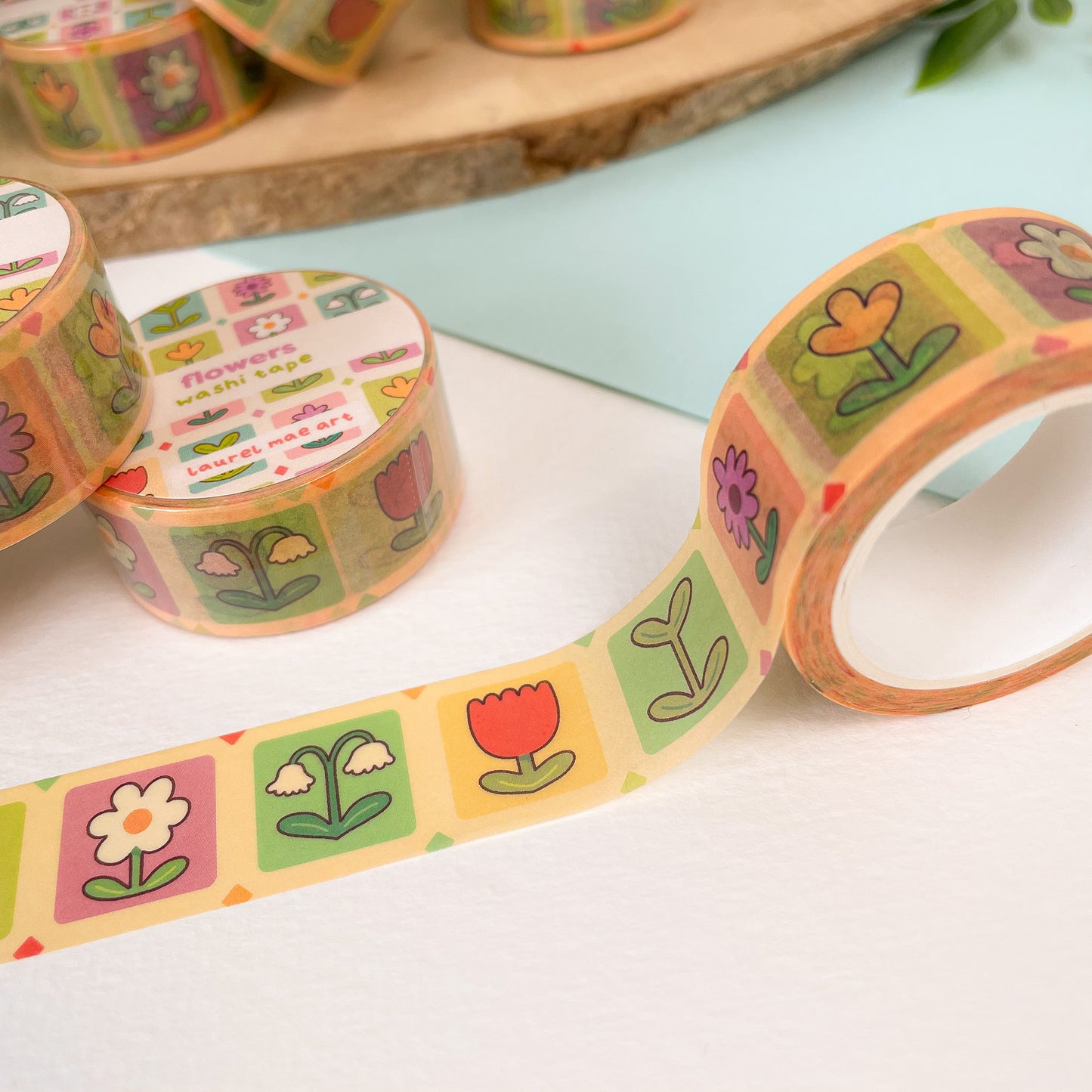 Flowers - Chunky Washi Tape