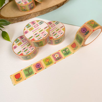 Flowers - Chunky Washi Tape