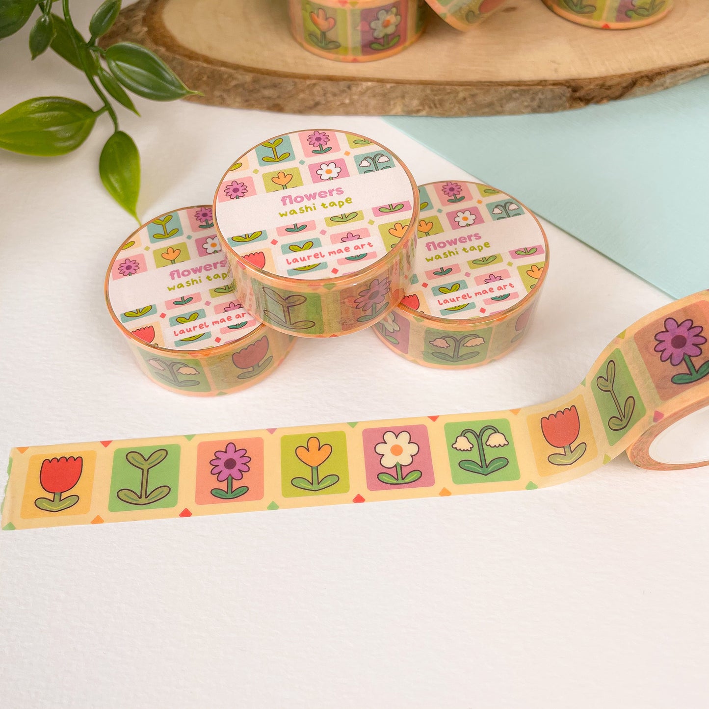 Flowers - Chunky Washi Tape