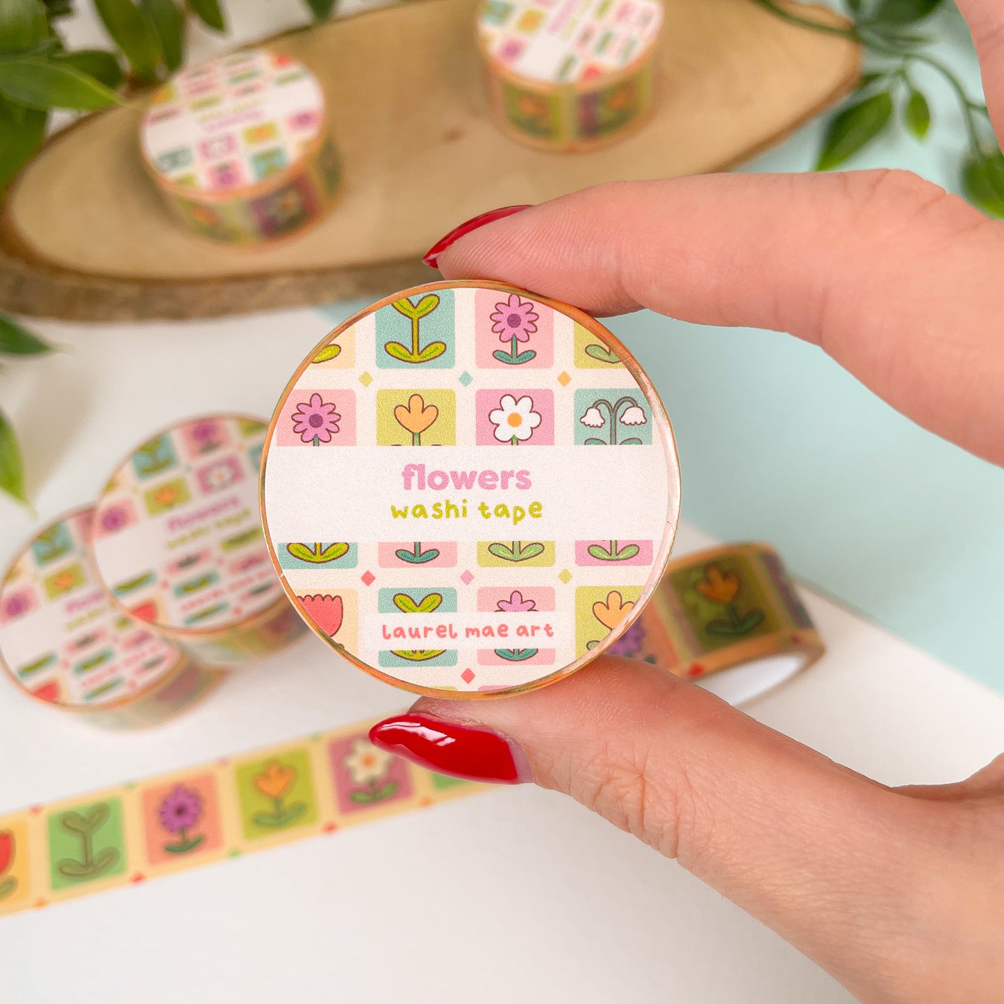 Flowers - Chunky Washi Tape