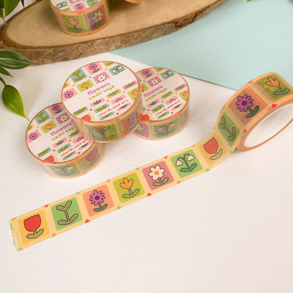 Flowers - Chunky Washi Tape