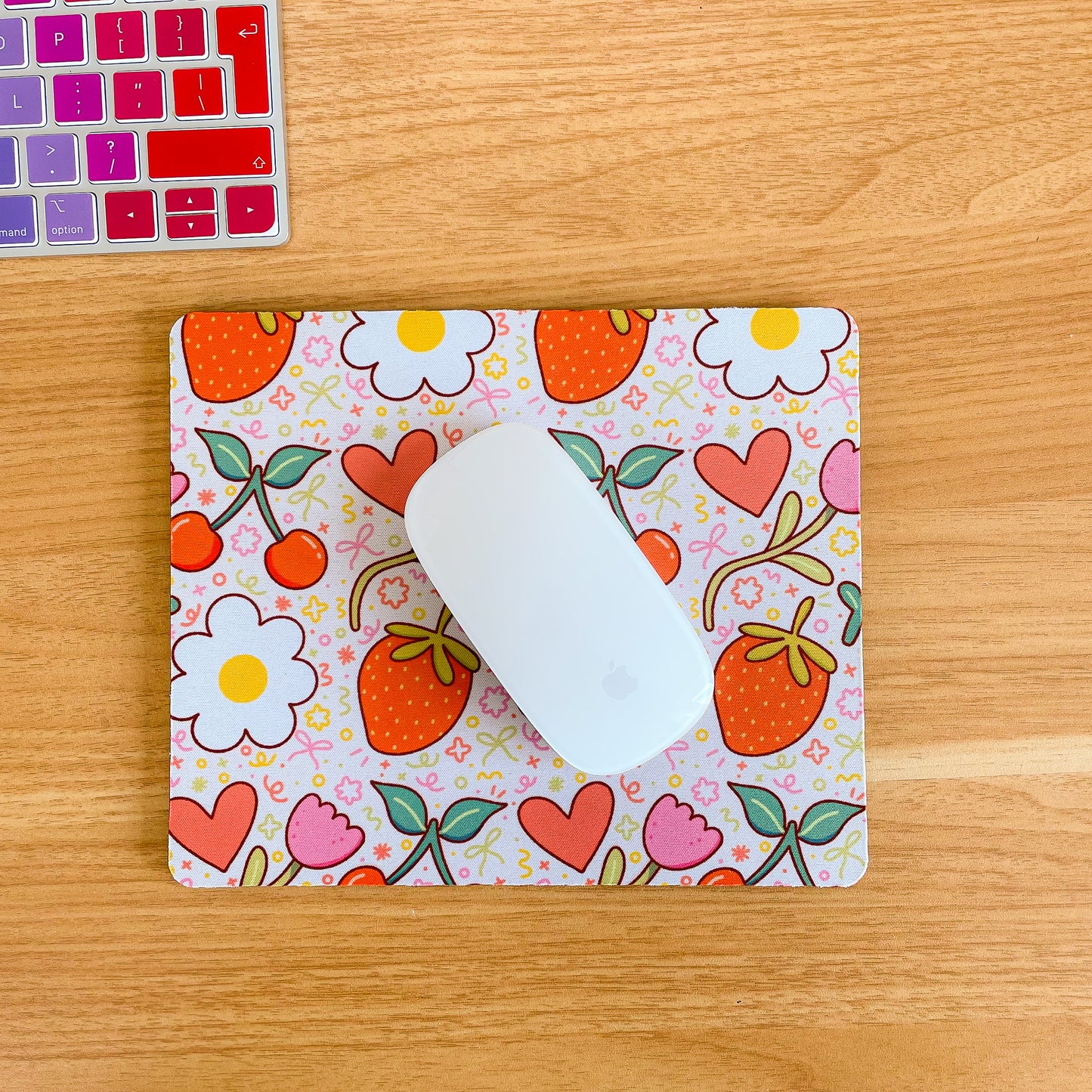 Fruit & Flowers - Rectangle Mouse Mat