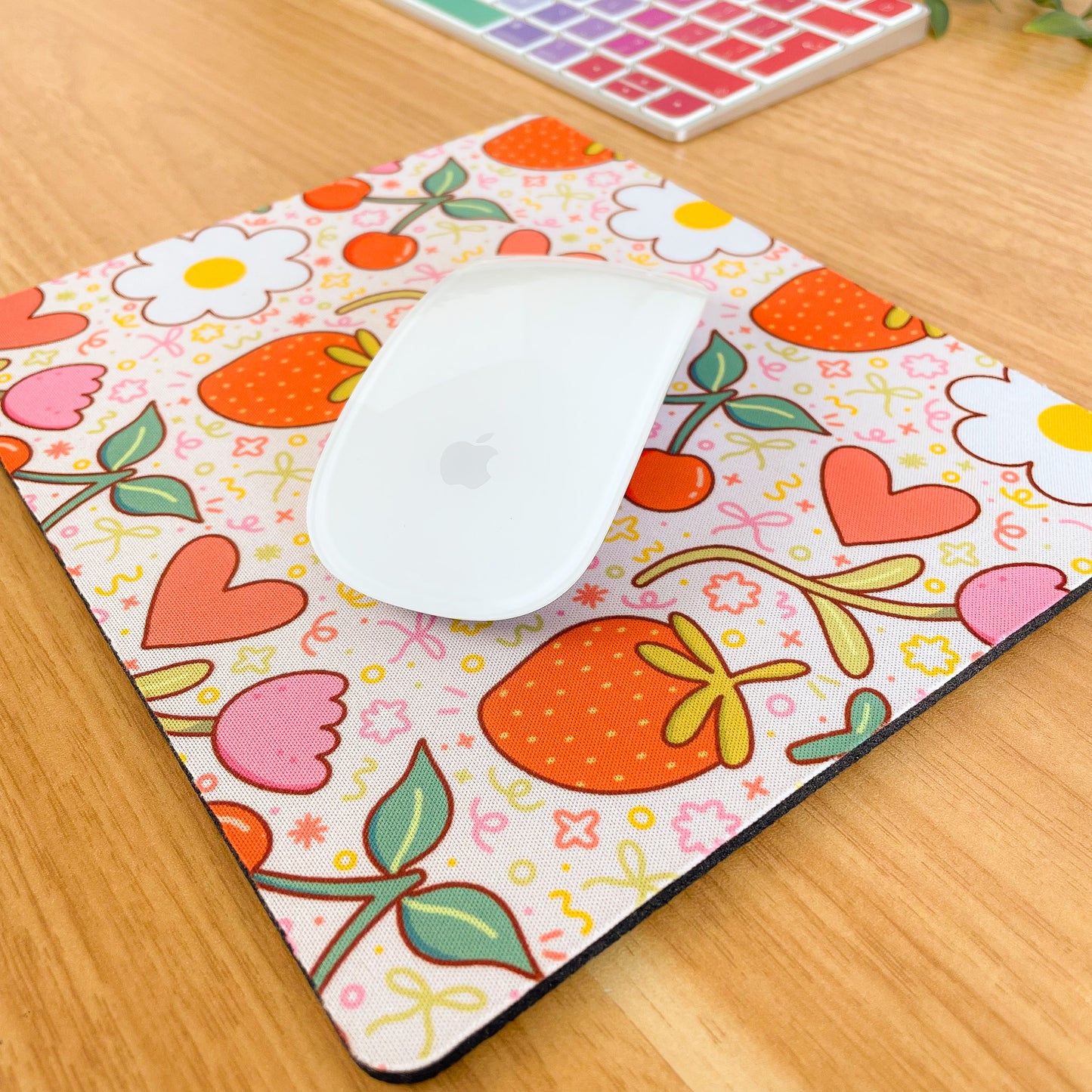 Fruit & Flowers - Rectangle Mouse Mat