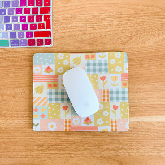 Spring Patchwork - Rectangle Mouse Mat