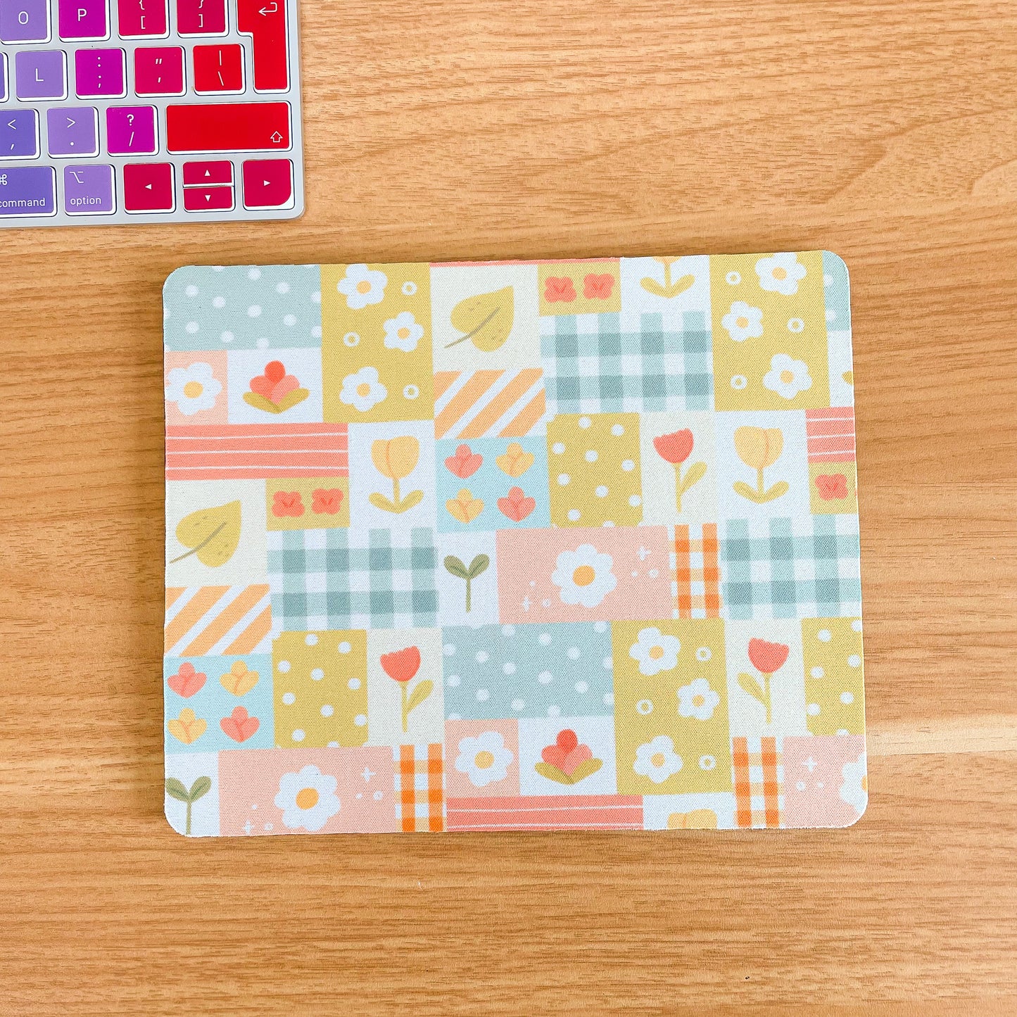 Spring Patchwork - Rectangle Mouse Mat