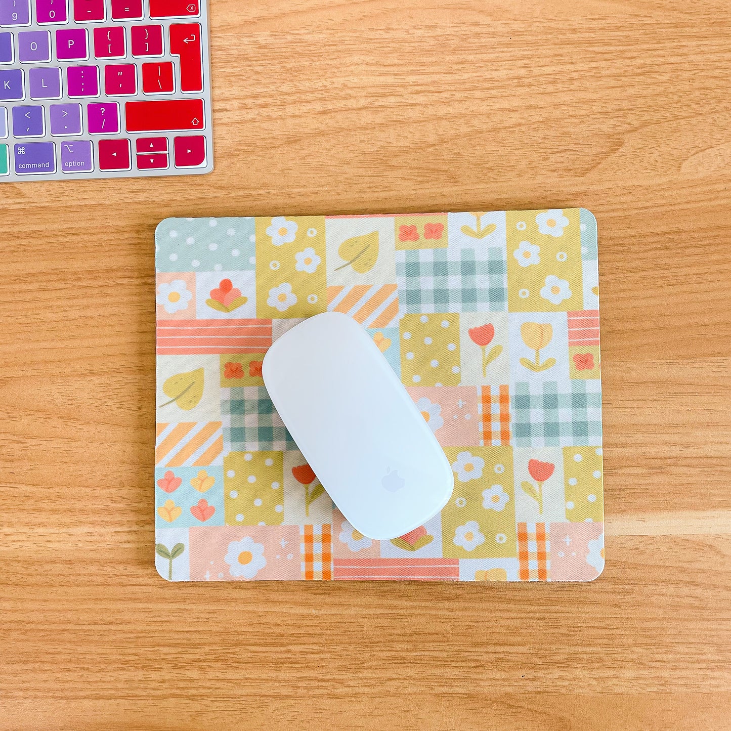 Spring Patchwork - Rectangle Mouse Mat