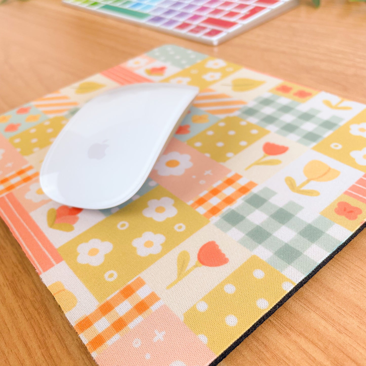 Spring Patchwork - Rectangle Mouse Mat