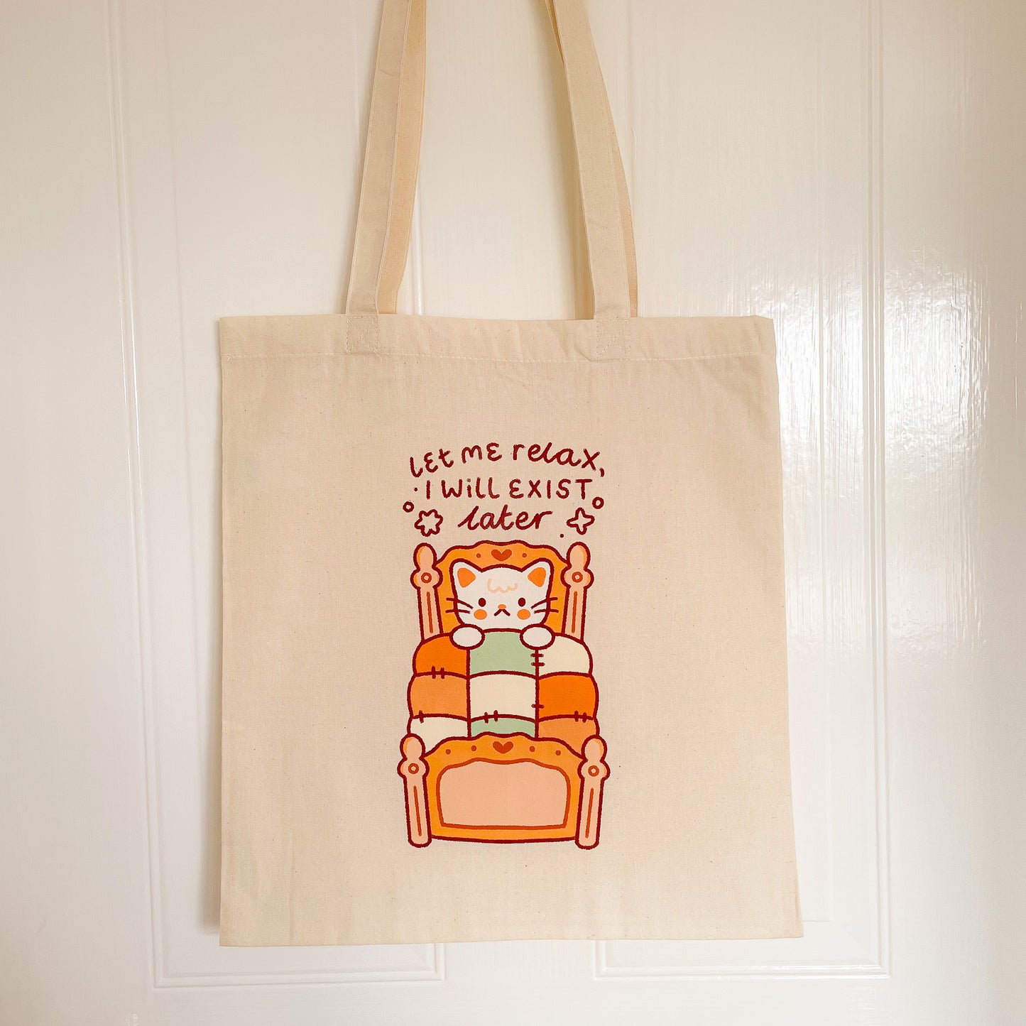 Let Me Relax, I'll Exist Later (Cat) Tote Bag