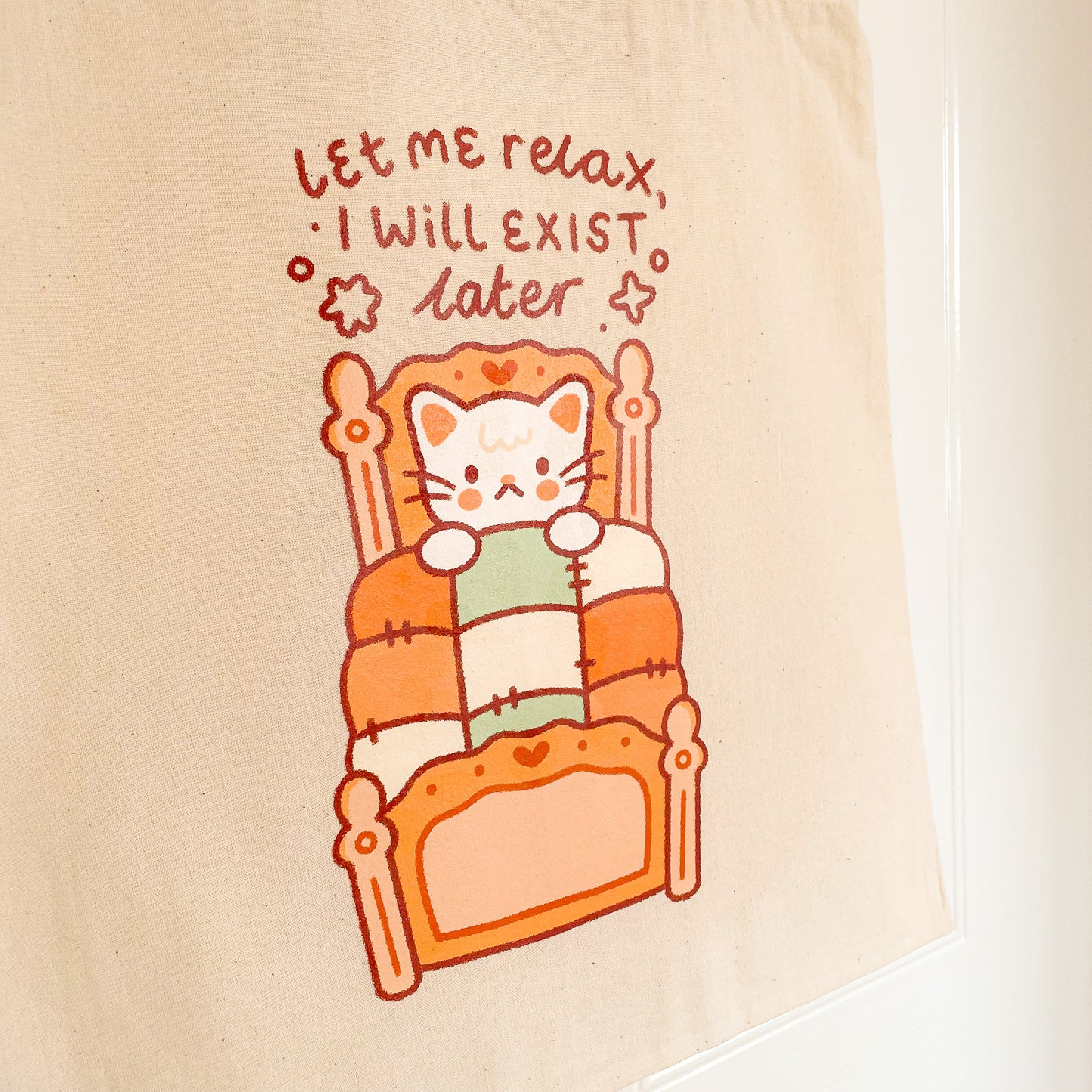 Let Me Relax, I'll Exist Later (Cat) Tote Bag