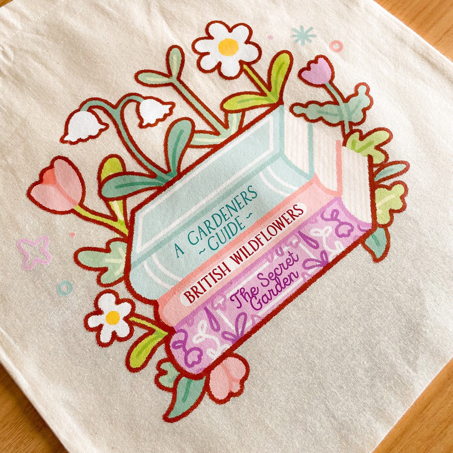 Books & Flowers Tote Bag