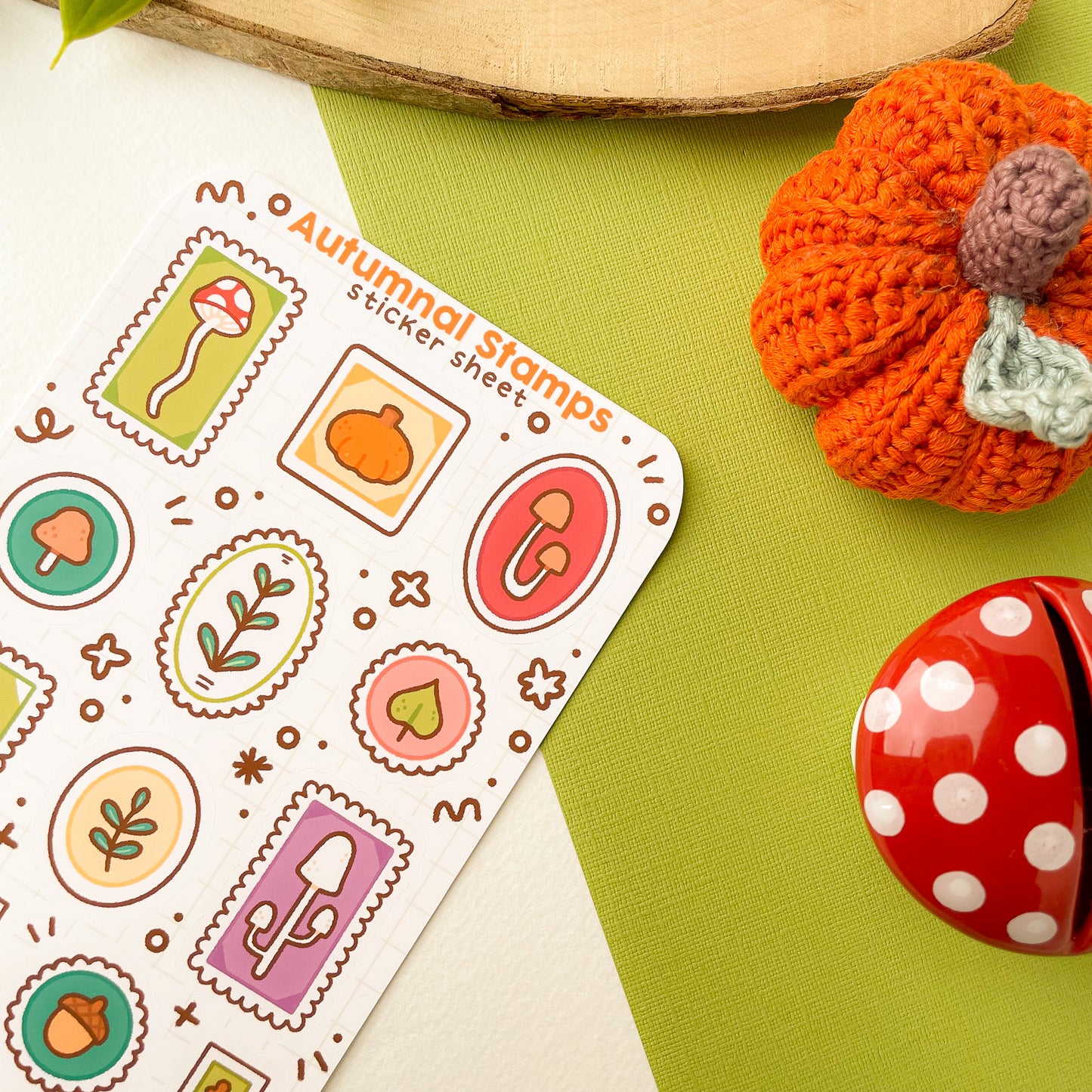 Autumnal Stamps - Sticker Sheet