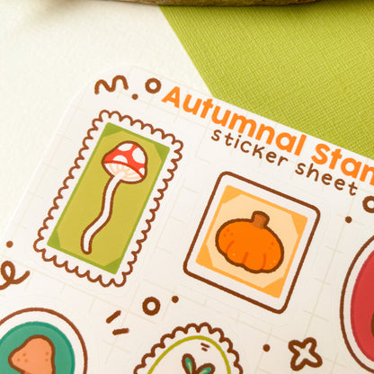 Autumnal Stamps - Sticker Sheet