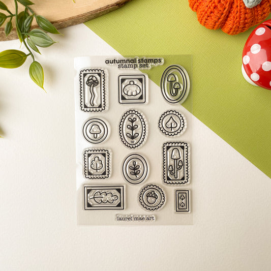 Autumnal Stamps - Clear Acrylic Stamp Set