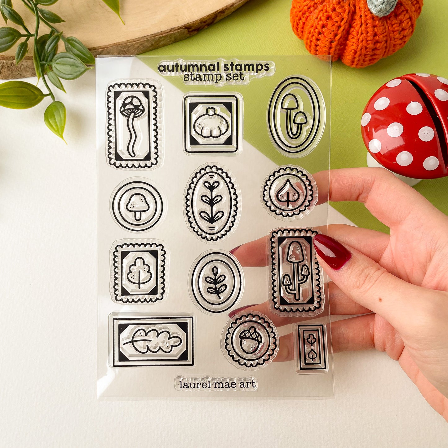 Autumnal Stamps - Clear Acrylic Stamp Set