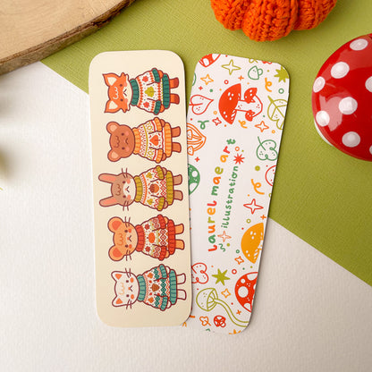 Cozy Knit Friends Bookmark