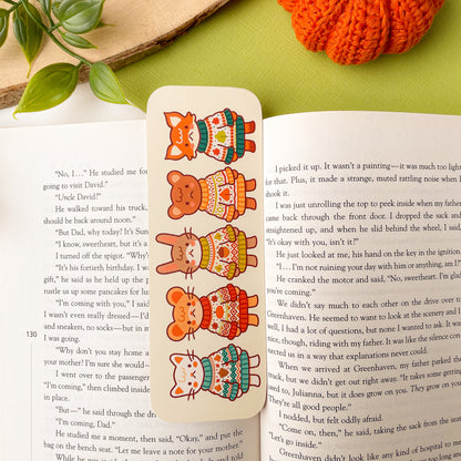 Cozy Knit Friends Bookmark