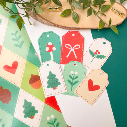 Winter Quilt - Gift Tags (6 pcs)