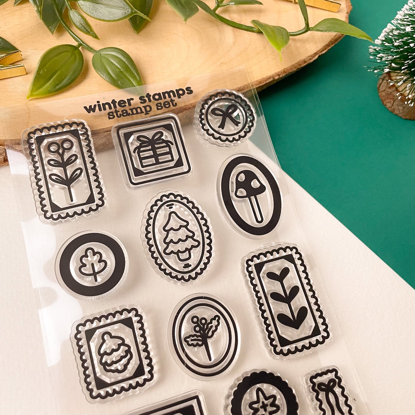 Winter Stamps - Clear Acrylic Stamp Set