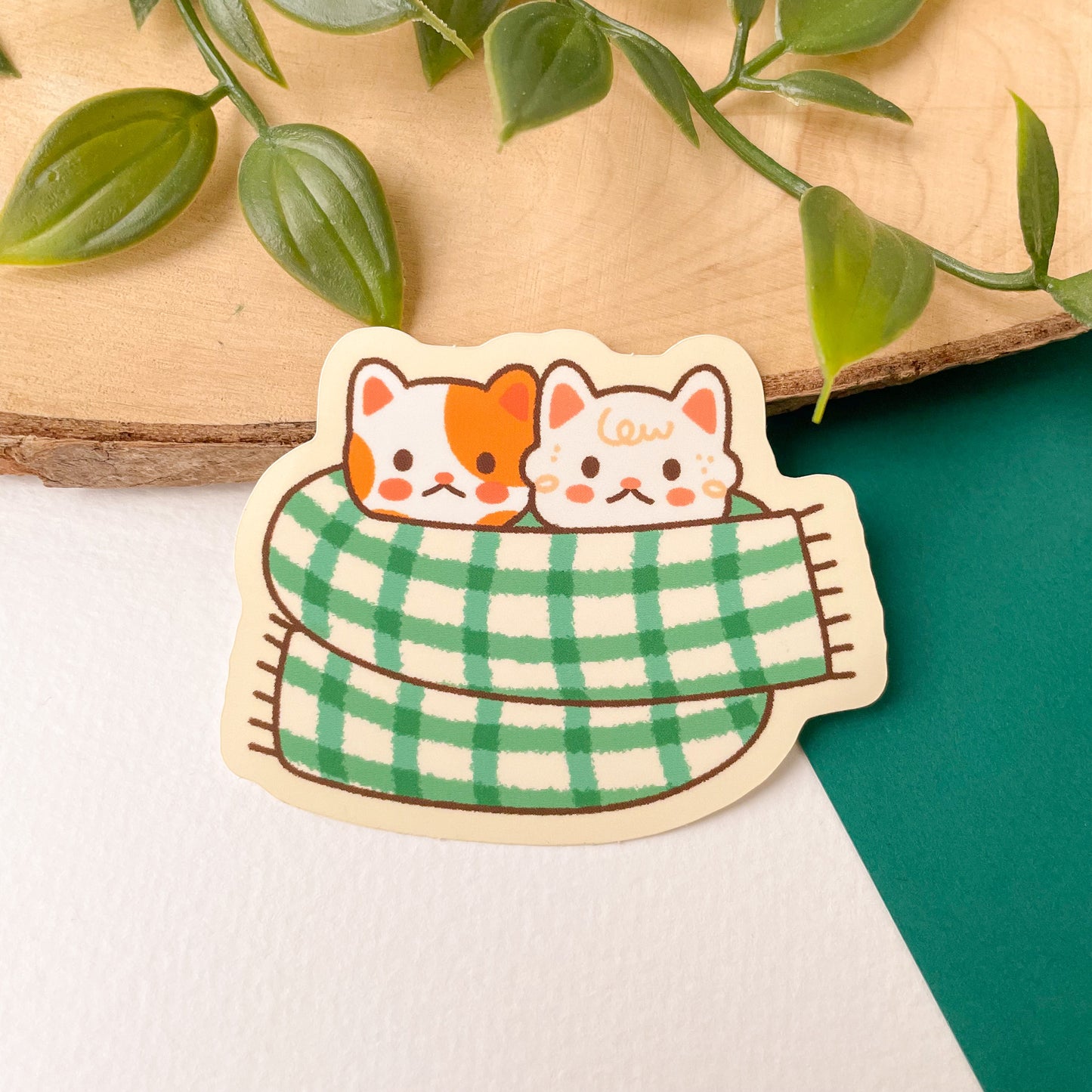 Cozy Scarf Cats - Matte Vinyl Sticker