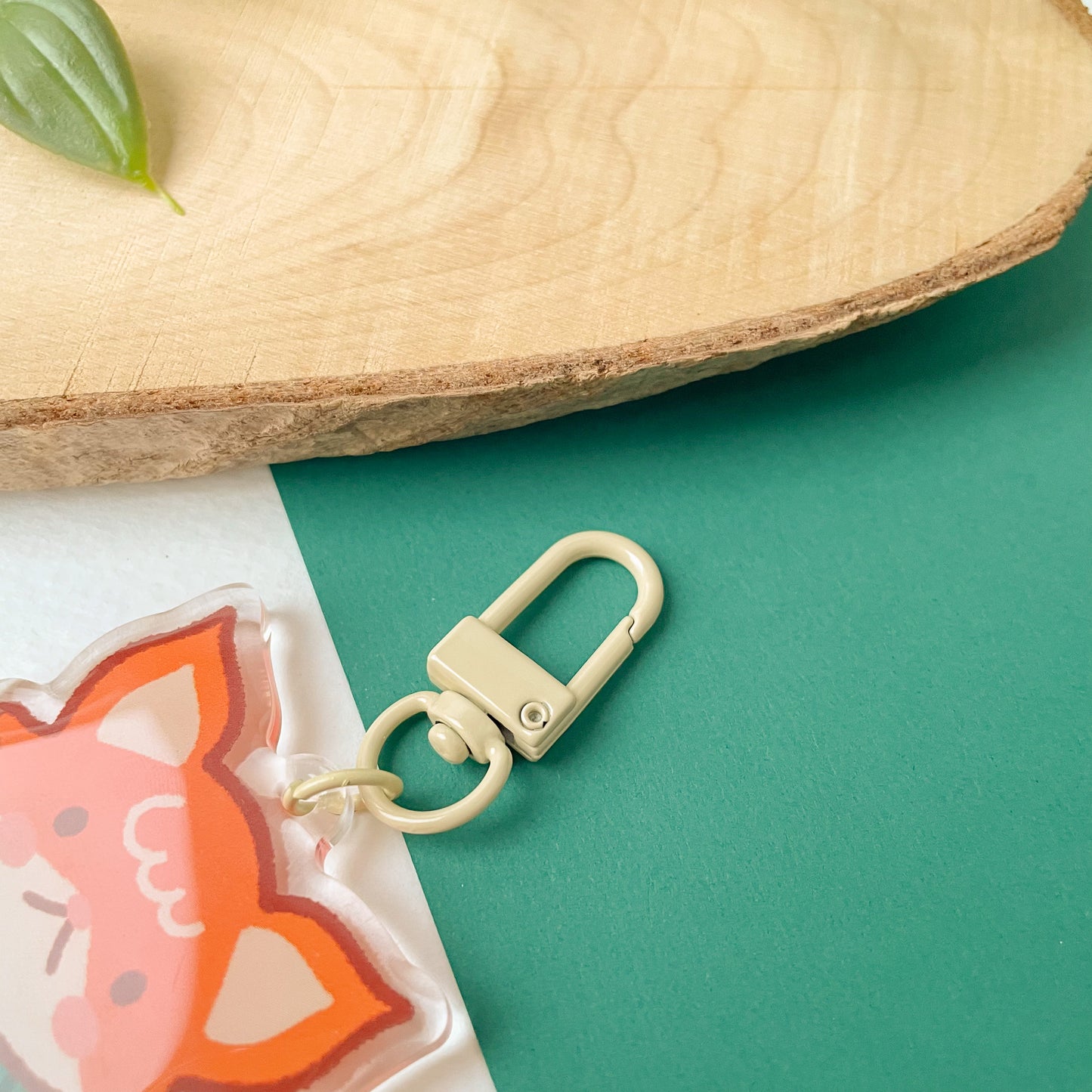 Cozy Knits Fox - Clear Acrylic Keychain