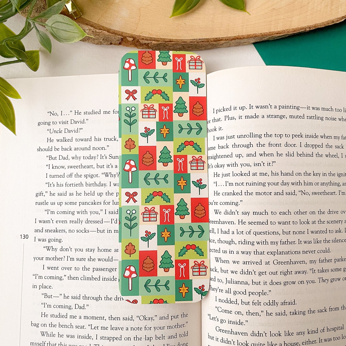 Festive Block Pattern - Bookmark