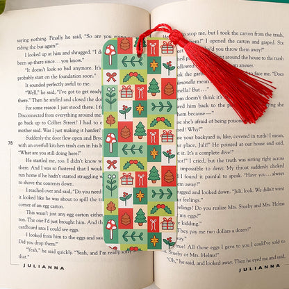 Festive Block Pattern - Bookmark