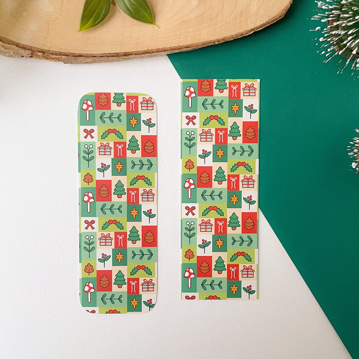 Festive Block Pattern - Bookmark