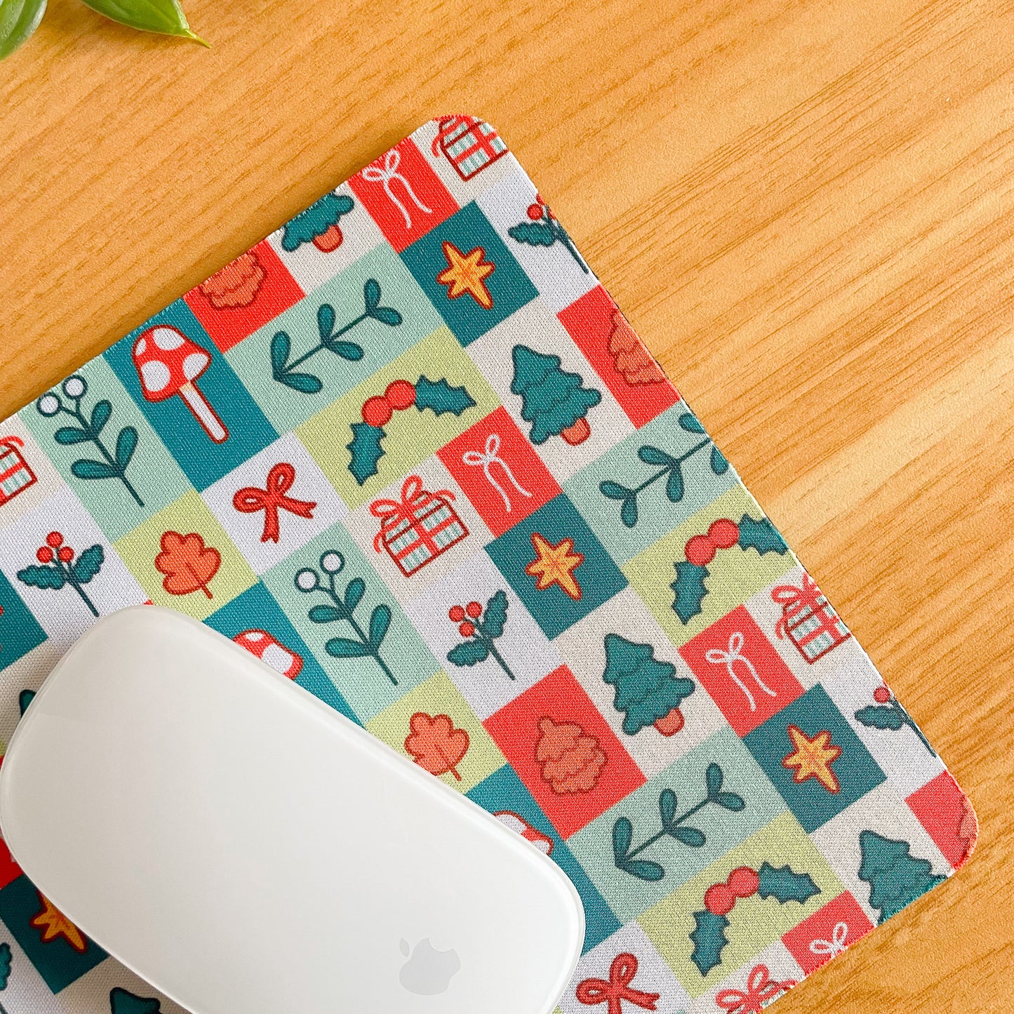 Festive Block Pattern - Rectangle Mouse Mat