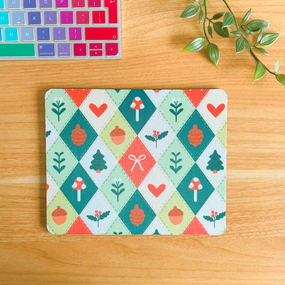 Winter Quilt  - Rectangle Mouse Mat