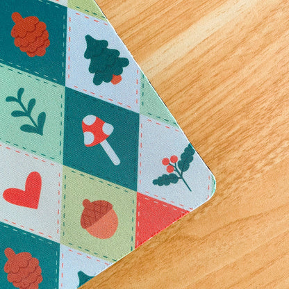 Winter Quilt  - Rectangle Mouse Mat