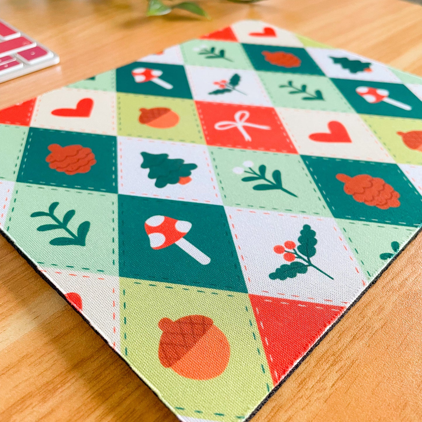 Winter Quilt  - Rectangle Mouse Mat