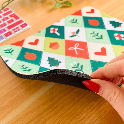 Winter Quilt  - Rectangle Mouse Mat